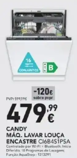 Radio Popular Candy máq. lavar louça encastre promoção