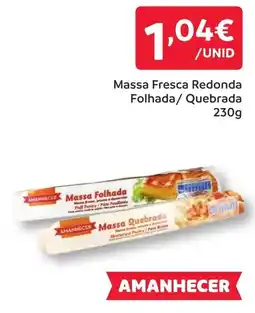 Massa Fresca Redonda Folhada Quebrada