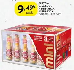 Spar Cerveja c/ álcool mini branca super bock promoção