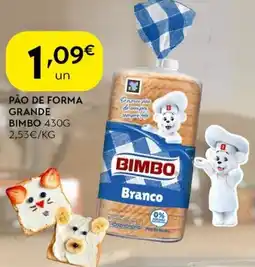 Spar Pão de forma grande bimbo promoção