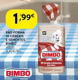 Spar Pão forma 10 cereais e sementes bimbo promoção