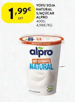 Spar Yofu soja natural s/açúcar alpro promoção