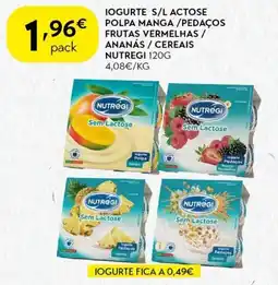 Spar Iogurte s/l actose polpa manga/pedaços frutas vermelhas / ananás / cereais nutregi promoção