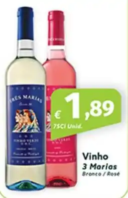 Roque Supermercados Vinho 3 Marias Bronco/Rose promoção