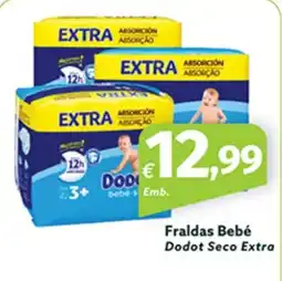 Roque Supermercados Fraldas Bebé Dodot Seco Extra promoção