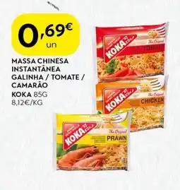 Spar Massa chinesa instantânea galinha / tomate / camarão koka promoção