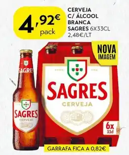 Spar Cerveja c/ álcool branca sagres promoção