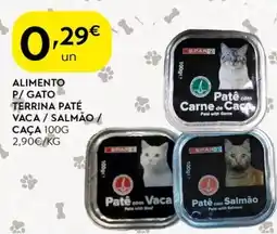 Spar Alimento p/gato terrina paté vaca / salmão / caça promoção