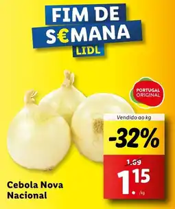 Lidl Cebola Nova Nacional promoção