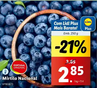 Lidl Mirtilo Nacional promoção