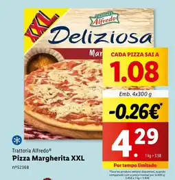 Lidl Trattoria Alfredo Pizza Margherita XXL promoção