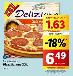 Lidl Trattoria Alfredo Pizza Salame XXL promoção