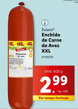Lidl Dulano Enchido de Carne de Aves XXL promoção