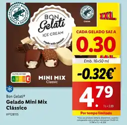 Lidl Bon Gelati Gelado Mini Mix Clássico promoção