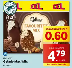 Lidl Gelatelli Gelado Maxi Mix promoção