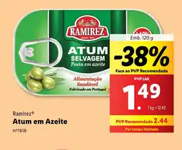 Lidl Ramirez Atum em Azeite promoção