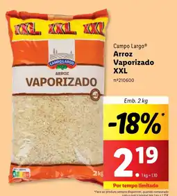 Lidl Campo Largo Arroz Vaporizado XXL promoção