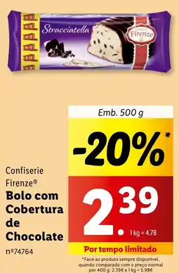 Lidl Confiserie Firenze Bolo com Cobertura de Chocolate promoção