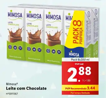 Lidl Mimosa Leite com Chocolate promoção