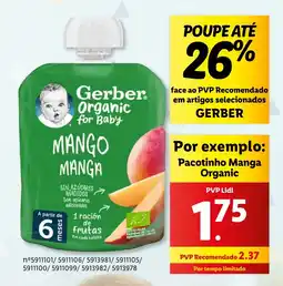 Lidl Por exemplo: Pacotinho Manga Organic promoção