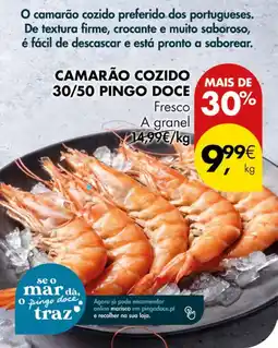 Pingo Doce Camarão cozido 30/50 pingo doce promoção