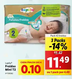 Lidl Lupilu Fraldas Mini T2 promoção