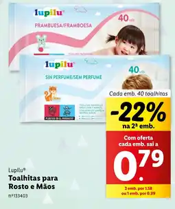 Lidl Lupilu Toalhitas para Rosto e Mãos promoção