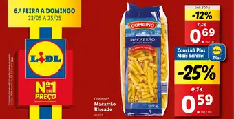 Lidl Combino Macarrão Riscado promoção