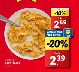 Lidl Crownfield Corn Flakes promoção
