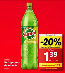 Lidl Sumol Refrigerante de Ananás promoção