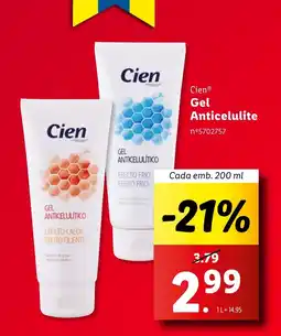Lidl Cien Gel Anticelulite promoção