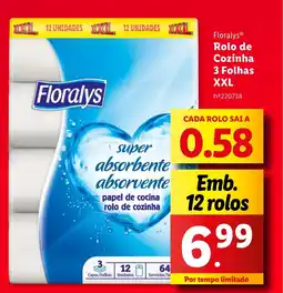 Lidl Floralys Rolo de Cozinha 3 Folhas XXL promoção