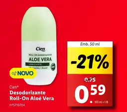 Lidl Cien Desodorizante Roll-On Aloé Vera promoção