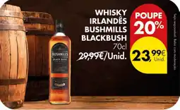 Pingo Doce Whisky irlandés bushmills black bush promoção