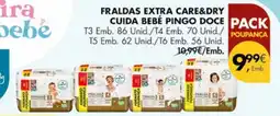 Pingo Doce Fraldas extra care&dry cuida bebé pingo doce promoção
