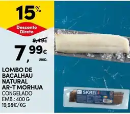 Continente Lombo de bacalhau natural ar-t morhua congelado promoção