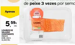 Continente Lombos de salmão continente fresco promoção