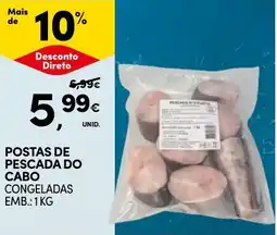 Continente Postas de pescada do cabo congeladas promoção