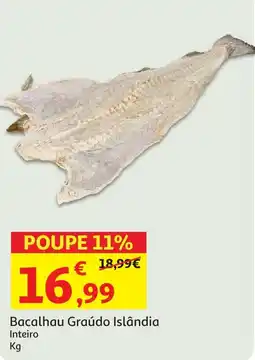 Auchan Bacalhau Graúdo Islândia promoção