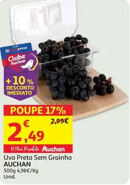 Auchan Uva Preta Sem Grainha AUCHAN promoção