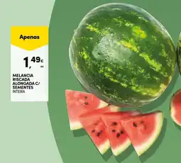 Continente Melancia riscada alongada c/ sementes inteira promoção