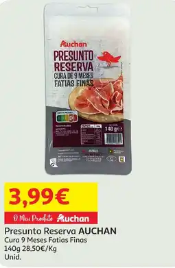 Auchan Presunto Reserva AUCHAN Cura 9 Meses Fatias Finas promoção