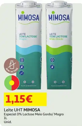 Auchan Leite UHT MIMOSA promoção