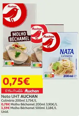 Auchan Nata UHT AUCHAN Culinária promoção