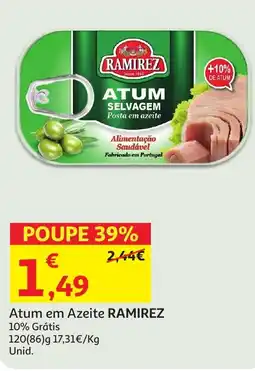 Auchan Atum em Azeite RAMIREZ 10% Grátis promoção