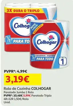 Auchan Rolo de Cozinha COLHOGAR Paratodo Jumbo 1 Rolo promoção