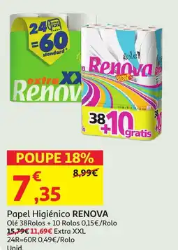 Auchan Papel Higiénico RENOVA promoção