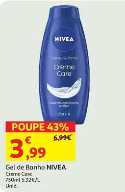 Auchan Gel de Banho NIVEA Creme Care promoção