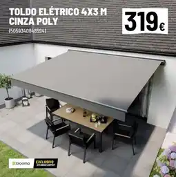Brico Depôt Toldo elétrico 4x3 m cinza poly promoção