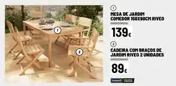 Brico Depôt Mesa de jardim comedor 150x90cm riveo promoção